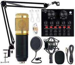 Microfone Bm 800 Estudio Gravação Profissional + Placa V8