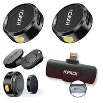 Microfone Botão Kaidi Lightning S/ Fio Lapela Redondo Iphone