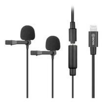 Microfone Boya By M2D Duplo Lapela - Conector Lightning Microfone Boya By M2D Duplo Lapela - Conector Lightning
