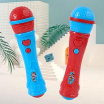 Microfone Brinquedo Musical Amplificador de voz Infantil Sai a voz de Verdade