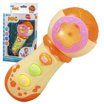 Microfone Brinquedo Musical Infantil Luz E Som Várias Cores Microfone Brinquedo Musical Infantil Luz E Som Várias Cores