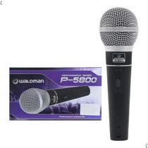 Microfone C/ Fio De Mão P5800 Waldman Profissional Garantia