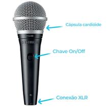 Microfone C/ Fio Shure Pga 48 Lc Xlr