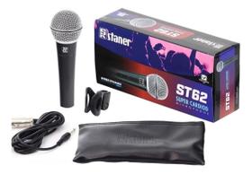 Microfone C/ Fio Staner St62 Bolsa Cabo Cachimbo Dinamico Preto Microfone C/ Fio Staner St62 Bolsa Cabo Cachimbo Dinamico Preto