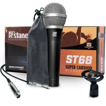 Microfone C/ Fio Staner St68 Bolsa Cabo Cachimbo Dinâmico Microfone C/ Fio Staner St68 Bolsa Cabo Cachimbo Dinâmico