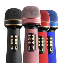 Microfone Caixa de Som Bluetooth Carregável Selfie Mudança de Voz Modo Dueto e Redução de Ruídos