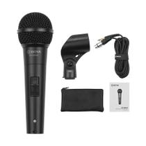 Microfone Cardióide De Mão Boya By-bm58 + Cabo Xlr 5 Metros
