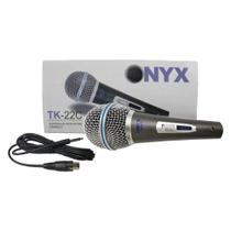 Microfone Cardióide Dinâmico Com Fio Onyx TK-22C Preto