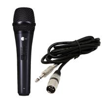 Microfone Cardioide P10 XLR Custom Sound CSMS 835 Cabo 5M Preto