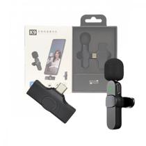 Microfone Celular Sem Fio Android Usbc Lapela Profissional K9-TC Microfone Celular Sem Fio Android Usbc Lapela Profissional K9-TC