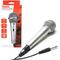 Microfone Clássico com fio Longo Karaokê Cabo Reforçado 2.5 Metros Microfone Clássico com fio Longo Karaokê Cabo Reforçado 2.5 Metros