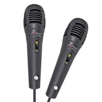 Microfone com fio 2 Metros para Caixas de Som - 2 Unidades - Knup