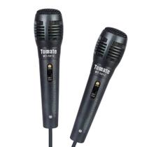 Microfone com fio 3 Metros para Caixas de Som Amplificada - Kit 2 Unidades