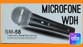 Microfone com fio 5 metros wdh sm-58