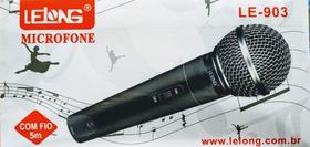 Microfone com fio 5m le-903 lelong Microfone com fio 5m le-903 lelong