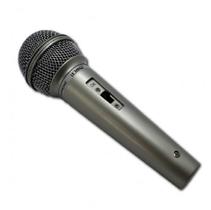 Microfone Com Fio Cabo P10 Profissional Dinâmico 701 Prata
