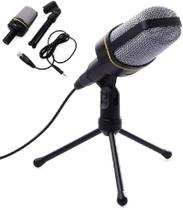 Microfone Com Fio Condensador Preto com triper