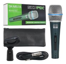 Microfone Com Fio De Mao Cardioide Dinamico Sk-M57A Skypix Homologação: 158542114373