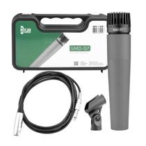 Microfone Com Fio De Mão Dinamico Profissional SMD-57 Dylan Com Maleta Cabo Cachimbo Para Vocal Show Gravação Instrumentos