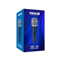 Microfone Com Fio de Mão Dinâmico Unidirecional MC-20 Vokal