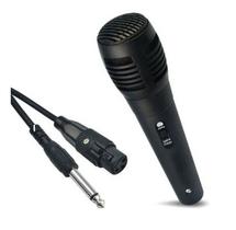 Microfone Com Fio Dinâmico Anti-ruído + Cabo Xlr P10