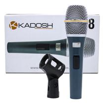 Microfone Com Fio Dinâmico Cardioide Kadosh K98 Com Bag E Cachimbo Linha Profissional