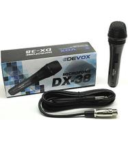 Microfone com fio dinâmico devox dx-38