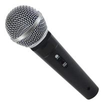 Microfone com Fio Dinâmico Karaokê Profissional Cabo 3 metros M-58