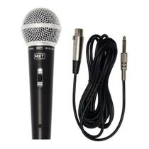 Microfone Com Fio Dinâmico Sm58 Wvngr Chave Liga e Desliga Alta Sensibilidade