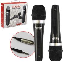 Microfone Com Fio Duplo Profissional Metal Modelo Mt-1003