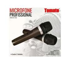 Microfone com fio Duplo Profissional modelo tomate MT