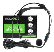 Microfone Com Fio Headset De Cabeça Auricular SKMH393 Skypix Microfone Com Fio Headset De Cabeça Auricular SKMH393 Skypix