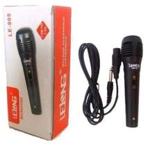 Microfone Com Fio Lelong Dinâmico LE905 Preto Microfone Com Fio Lelong Dinâmico LE905 Preto
