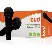 Microfone com Fio Preto Modelo GS-36 Marca Loud
