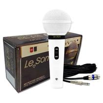 Microfone com Fio Profissional Branco SM-58 P4 - Leson 2AM002267