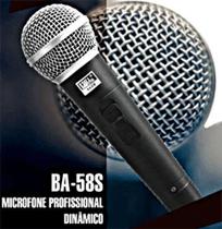 Microfone Com Fio Profissional Dinâmico Unidirecional JWL BA-58S