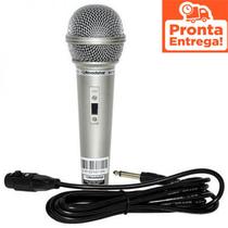 Microfone com Fio Profissional DM701 Cabo 3m Voz Clara Palestras Karaokê Eventos