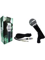 Microfone Com Fio Profissional Ls50 Com Cabo De 5 Metros Preto