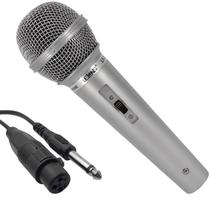 Microfone Com Fio Profissional para Karaokê e Gravações cabo P10 - LELONG
