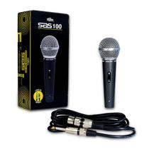 Microfone com fio santo angelo sas100 dinamico cardioide
