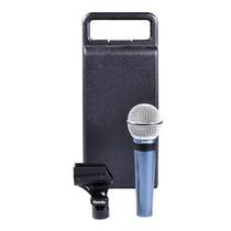 Microfone com fio superlux pro 248 dinâmico com cachimbo de mão