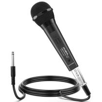 Microfone com fio talomen L52 Metal Feminino com cabos XLR