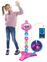 Microfone Com Pedestal Karaokê Rock Show DMT5898 Dm Toys