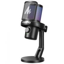 Microfone com suporte dm40 pro rgb maono preto Microfone com suporte dm40 pro rgb maono preto