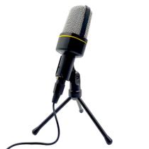 Microfone Com Tripé Condensador Omnidirecional Preto SF-920 - Kingleen