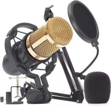 Microfone Condensador Articulado Kit Profissional E Estúdio - Knup