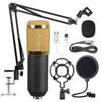 Microfone Condensador BM800 com Suporte de Braço para Estúdio e PC