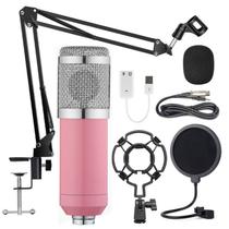 Microfone condensador BM800 com suporte de braço para PC de estúdio - Generic