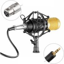 Microfone Condensador Bm800+ Pop Filter+ Aranha+ Braço Artic - DUKIE