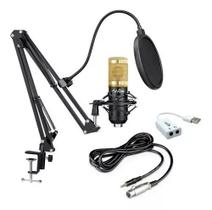 Microfone Condensador Bm800 + Suporte Mesa+ Pop Filter Waver